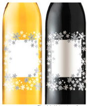 MacDay Wine Labels 30 pack of Winter Snowflakes