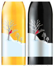 The Cardinal in Snow - MacDay Wine Labels (30 pack)