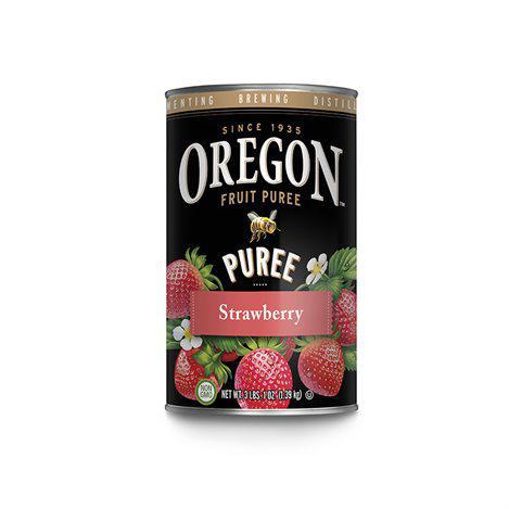 Oregon Brand Canned 49 oz Fruit Puree Strawberry Non GMO