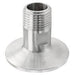 1.5" Tri-Clamp Stainless Steel Fitting with a 1/2" Mape NPT Fitting