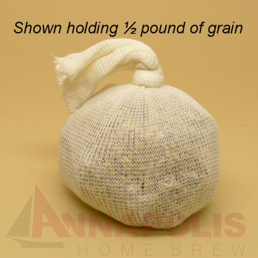 Small Muslin Grain Bag full of Grain
