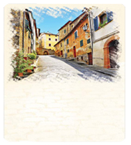 Tuscan Village Scene - MacDay Wine Labels (30 pack)