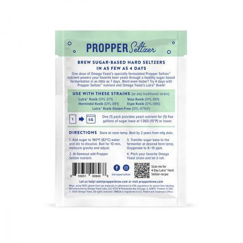 Propper Seltzer Yeast Nutrient for Hard Seltzers 28g 1 oz package