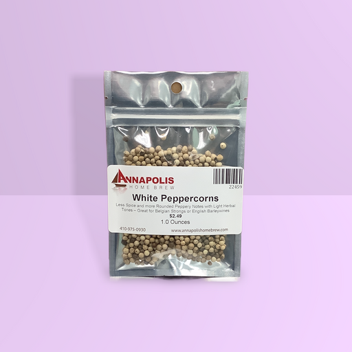 White Peppercorns Packaged 1 Ounce
